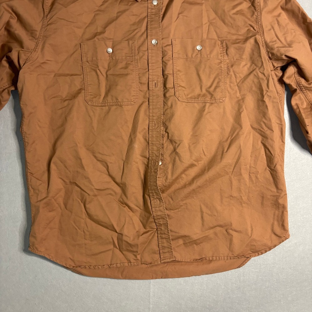 Uniqlo Men's Brown 100% Cotton Button-Up Shirt S Dual Chest Pockets - Picture 7 of 16